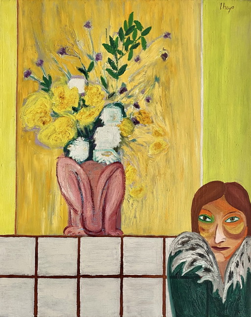 Yvan Theys (1936-2005) – schilderijen tekeningen, Canvas, Figuratief