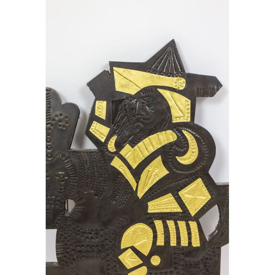 Image 1 of Dekorative Bleiplatte von Roger Capron, 1960