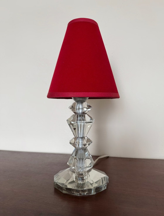 Image 1 of Art Deco Lampe Kristall Dlg Adnet