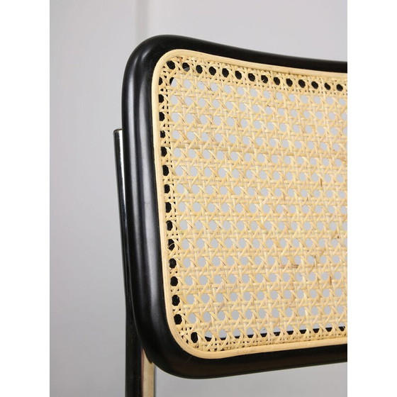 Image 1 of Vintage Cesca B32 Stuhl in schwarz von Marcel Breuer, 1980er Jahre
