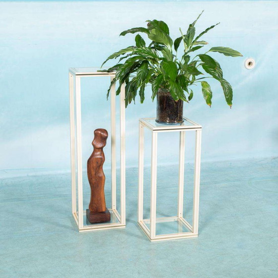 Image 1 of Set von minimalistischen Säulen Pierre Vandell, postmoderner Kunststand