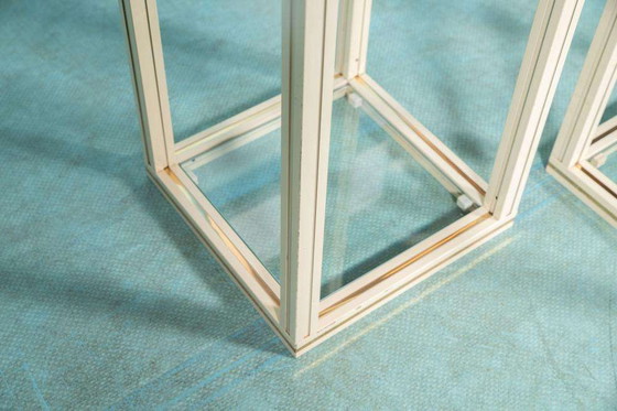 Image 1 of Set von minimalistischen Säulen Pierre Vandell, postmoderner Kunststand