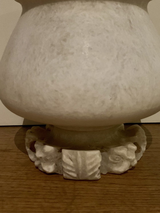 Image 1 of Alabaster Topf mit Deckel Einzigartig Handgemacht