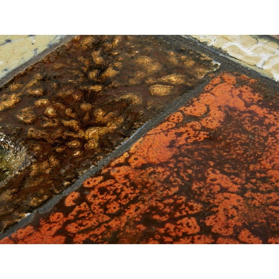 Image 1 of Vintage Couchtisch aus Keramik und Stahl von Robert und Jean Cloutier, 1950