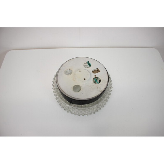 Image 1 of Vintage Deckenleuchte aus Metall und Glas, Tschechoslowakei 1970er Jahre