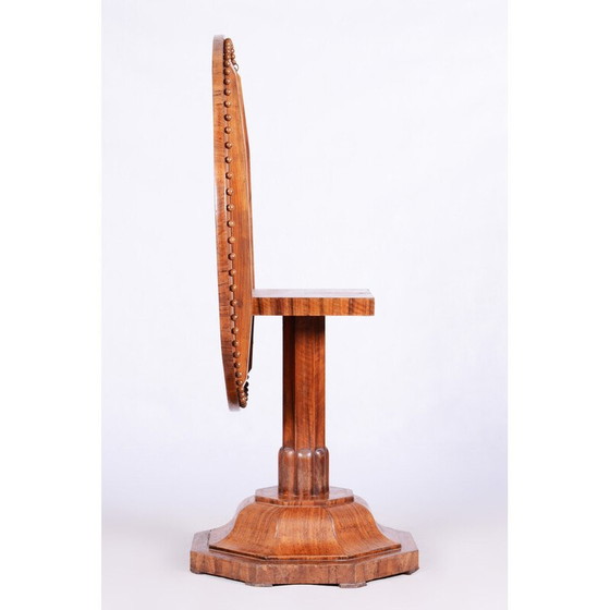 Image 1 of Runder klappbarer Biedermeier-Esstisch aus Nussbaum, 1820er Jahre