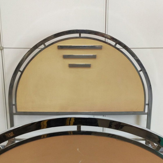 Image 1 of Art Deco Vintage Bett aus verchromtem Stahl