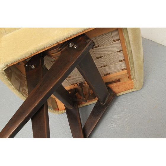 Image 1 of Vintage Scherensessel aus Samt, 1950er Jahre