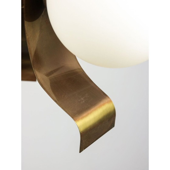 Image 1 of Minimalistischer Vintage-Kronleuchter aus Kupfer, 1970er Jahre