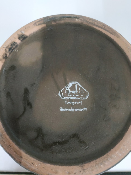 Image 1 of Strehla (Ddr) Keramische Lava Blumentopf/Vase (West Deutschland Stil)