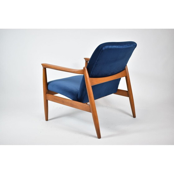 Image 1 of Vintage-Sessel GFM64, ikonischer blauer Samt 1960er Jahre