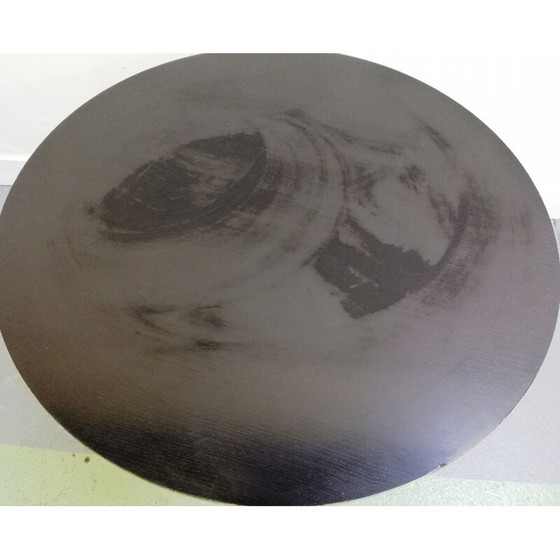 Image 1 of Castelli runder Vintage-Tisch aus Holz und Aluminiumgestell