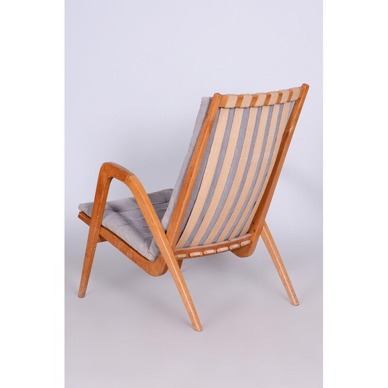 Image 1 of Vintage-Sessel aus grauer Eiche von Jan Vanek, Tschechoslowakei 1950