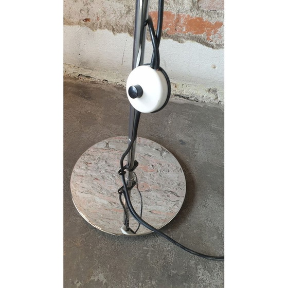 Image 1 of Vintage Stehlampe Silber-Schwarz, 1970