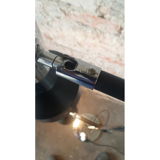 Image 1 of Vintage Stehlampe Silber-Schwarz, 1970