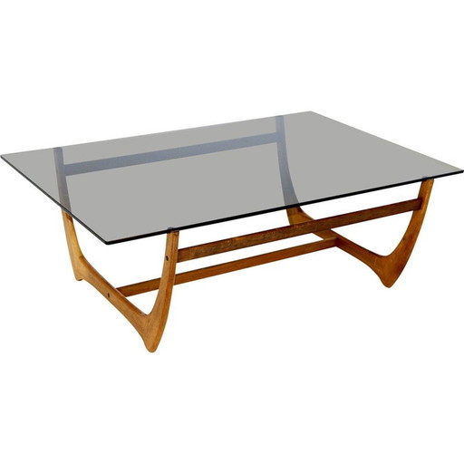 Vintage Couchtisch aus Glas, Schweden 1960