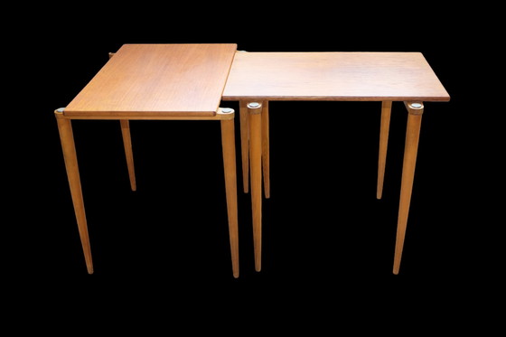 Image 1 of 2 x Nesting table Satztisch Beistelltisch Nußbaum OPAL