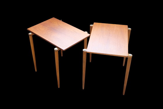 Image 1 of 2 x Nesting table Satztisch Beistelltisch Nußbaum OPAL