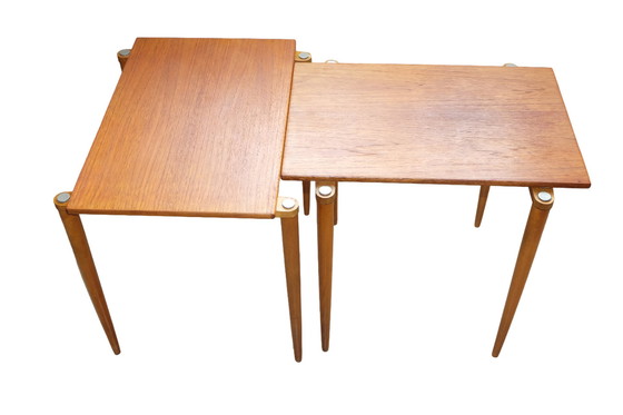 Image 1 of 2 x Nesting table Satztisch Beistelltisch Nußbaum OPAL