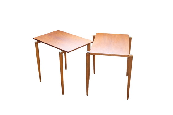 Image 1 of 2 x Nesting table Satztisch Beistelltisch Nußbaum OPAL