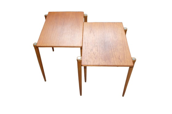 Image 1 of 2 x Nesting table Satztisch Beistelltisch Nußbaum OPAL