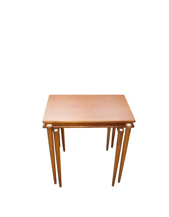 Image 1 of 2 x Nesting table Satztisch Beistelltisch Nußbaum OPAL