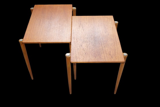 Image 1 of 2 x Nesting table Satztisch Beistelltisch Nußbaum OPAL