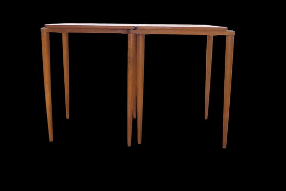 Image 1 of 2 x Nesting table Satztisch Beistelltisch Nußbaum OPAL