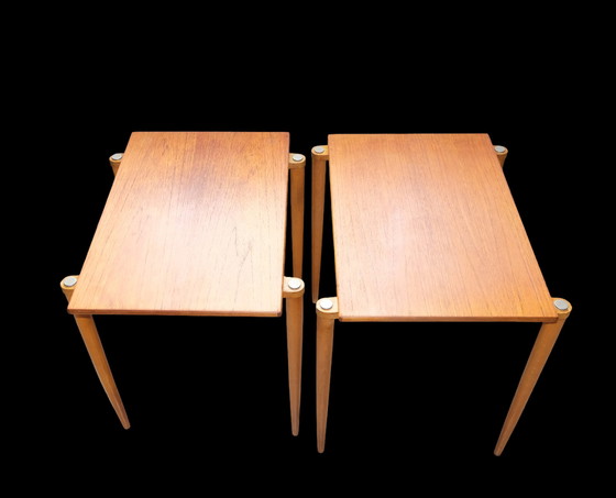 Image 1 of 2 x Nesting table Satztisch Beistelltisch Nußbaum OPAL