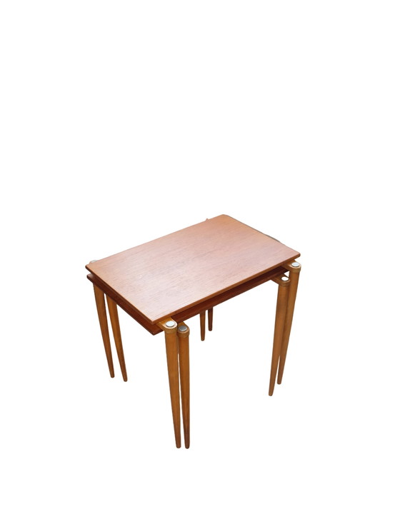 Image 1 of 2 x Nesting table Satztisch Beistelltisch Nußbaum OPAL