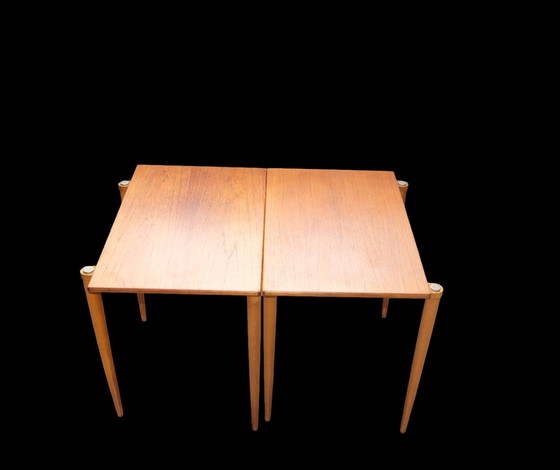 Image 1 of 2 x Nesting table Satztisch Beistelltisch Nußbaum OPAL