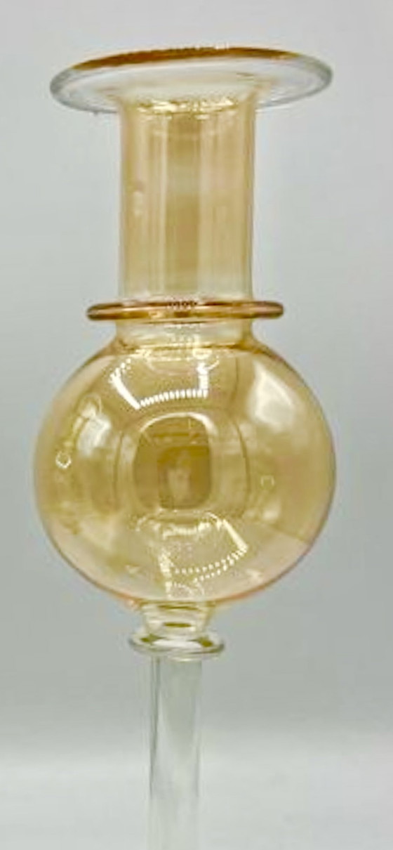 Image 1 of Seguso Muranoglas-Kerzenhalter mit Intarsien aus 24K Gold