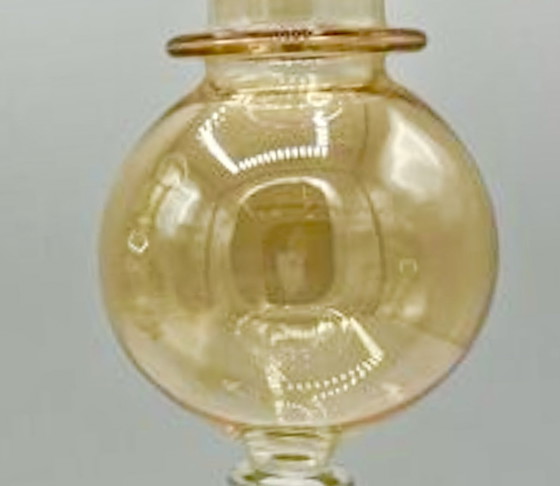 Image 1 of Seguso Muranoglas-Kerzenhalter mit Intarsien aus 24K Gold