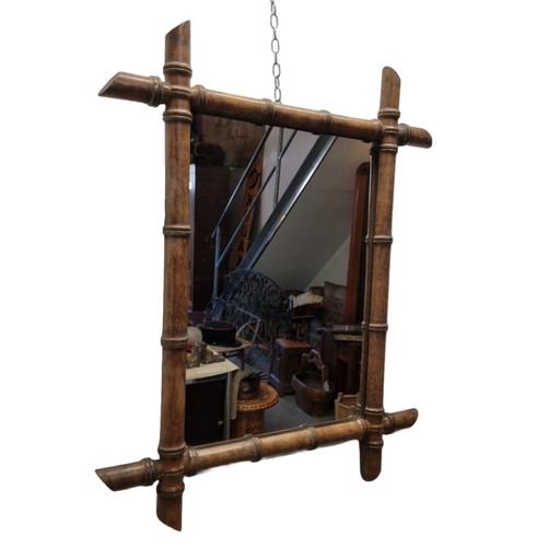 Vintage Faux Bamboo Spiegel