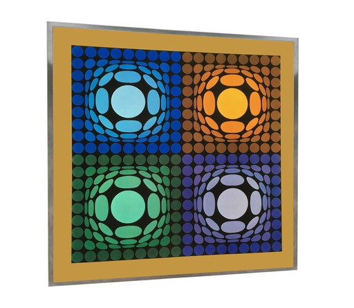 Original Siebdruck - Vega - Victor Vasarely - Op Art - 1974