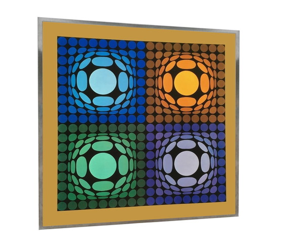 Image 1 of Original Siebdruck - Vega - Victor Vasarely - Op Art - 1974