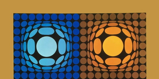 Image 1 of Original Siebdruck - Vega - Victor Vasarely - Op Art - 1974
