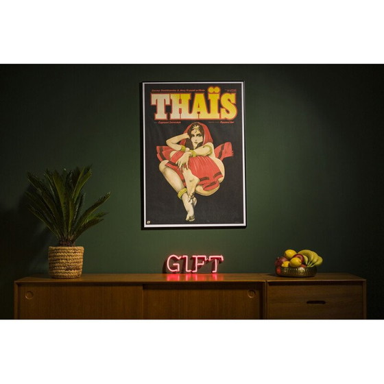 Image 1 of Vintage-Plakat des Films "Thais" von Jakub Erol, Polen 1984
