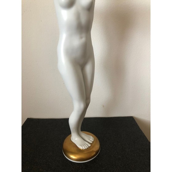 Image 1 of Vintage Porzellanfigur einer Dame mit einem Ballon von Luitpold Adam