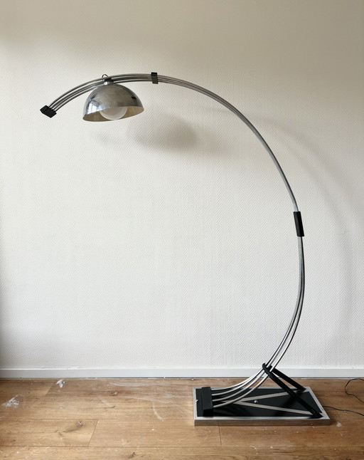 Art Deco, Maschinenzeitalter, Bogenlampe, Stehlampe