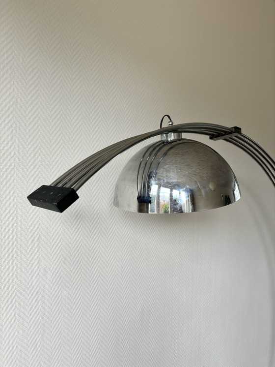 Image 1 of Art Deco, Maschinenzeitalter, Bogenlampe, Stehlampe