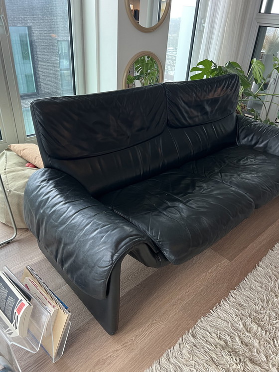 Image 1 of De Sede 2-Sitzer Sofa Schwarzes Leder