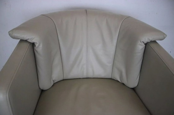 Image 1 of Rolf Benz Club Sessel Einsitzer Armlehnstuhl Echt Leder Beige