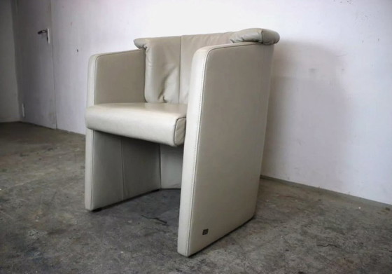 Image 1 of Rolf Benz Club Sessel Einsitzer Armlehnstuhl Echt Leder Beige
