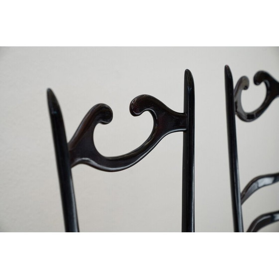 Image 1 of Paar Stühle aus schwarzem Mahagoni von Paolo Buffa, Italien 1950