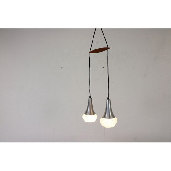 Image 1 of Vintage-Aufhängung aus gebürstetem Aluminium, 1970