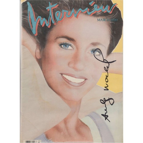 Image 1 of Alte Titelseite der Zeitschrift "Interview mit Jane Fonda" von Andy Warhol, 1984er Jahre