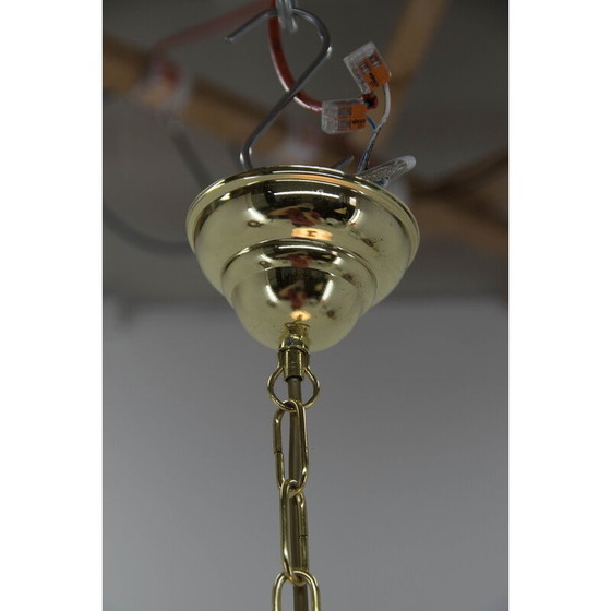 Image 1 of Hängeleuchte aus Messing und Glas, 2000