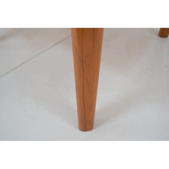 Image 1 of Runder Klapptisch aus Holz von Jindrich Halabala, Tschechoslowakei 1950