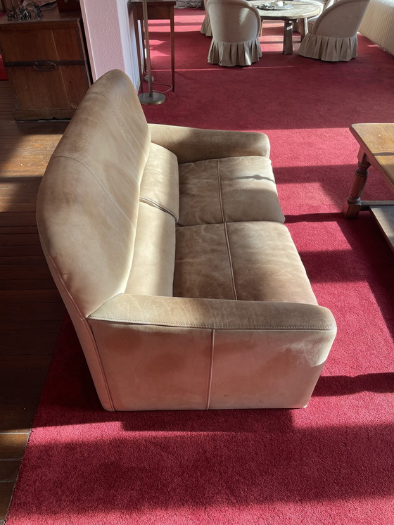 Image 1 of 2x Leolux Sofa Leder - Wildleder